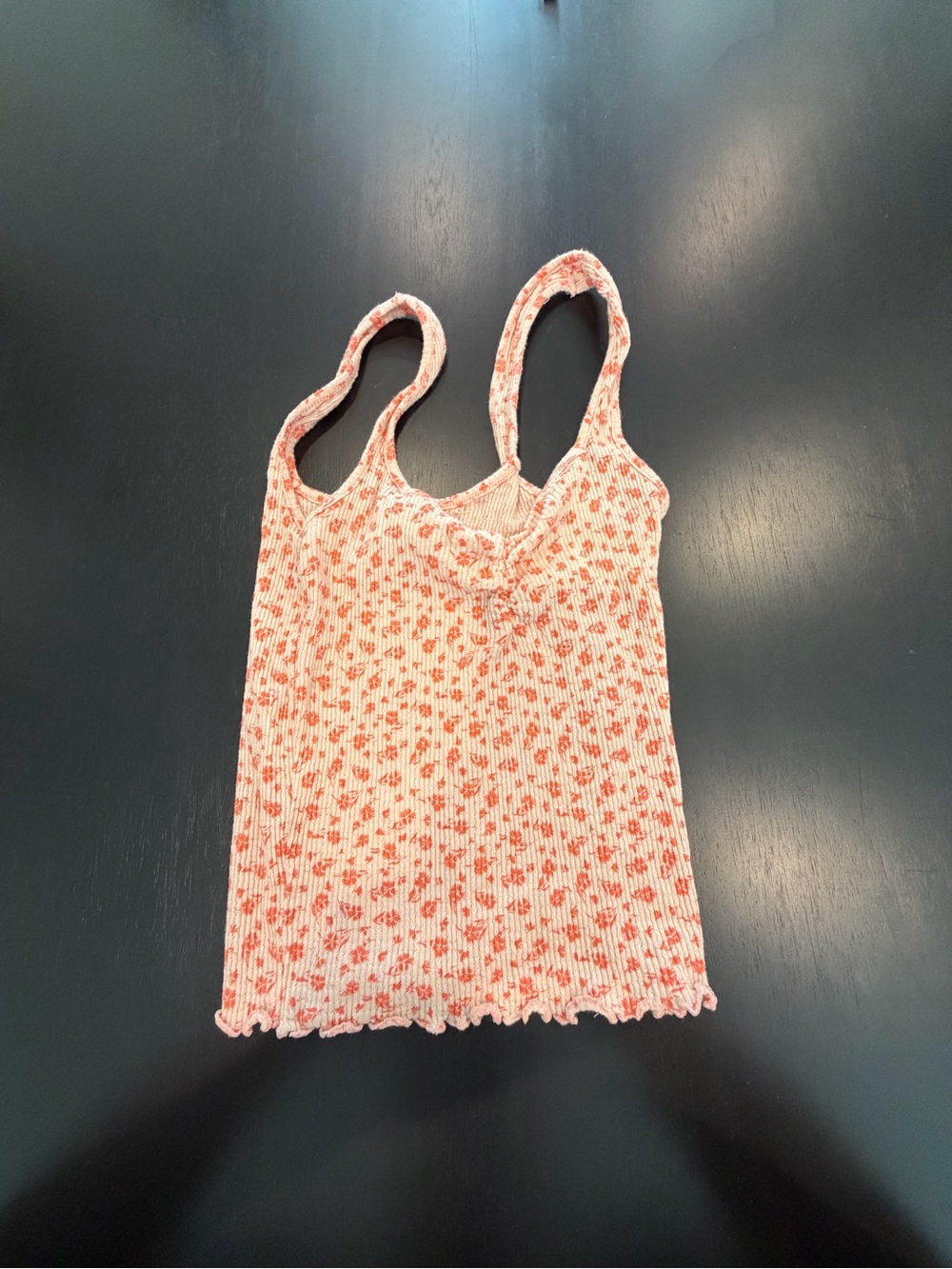 Billabong Cream Tank with Coral Floral Print